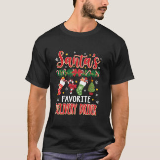 Santa s Favorite Delivery Driver Santa Hat Julafto T Shirt