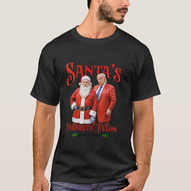 Santa s Favorite Felon sedan 2024 jul Julafton F T Shirt (Framsida)