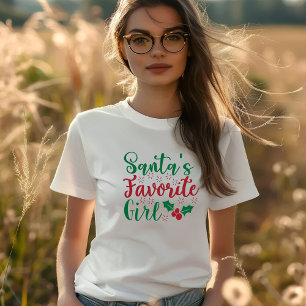 SANTA S FAVORITE GIRL T-SHIRT