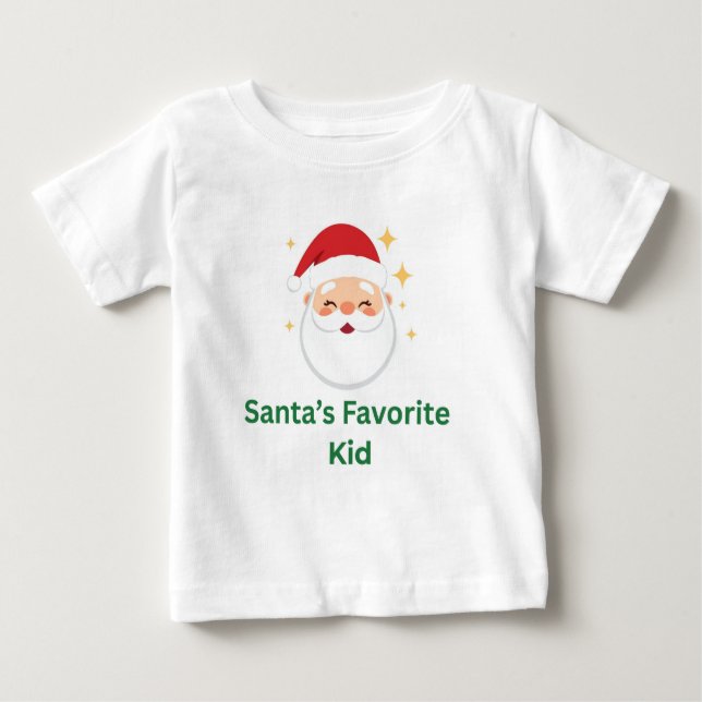 Santa’s Favorite Kid Cute Christmas Design for Kid T Shirt (Framsida)