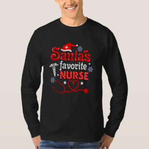 Santa S Favorite Nurse Cute God jul Party Crew T Shirt