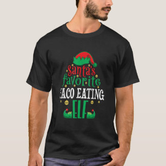 Santa s Favorite Taco Eating Elf-julfamiljen T Shirt