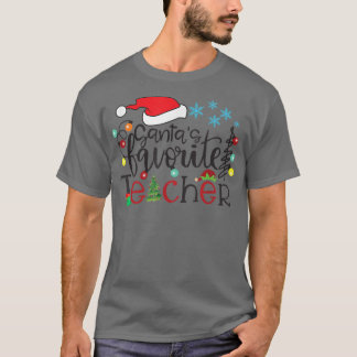 Santa s Favorite Teacher Finny jultomten Lig T Shirt