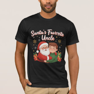 Santa’s Favorite Uncle | Cute Family Christmas Des T Shirt