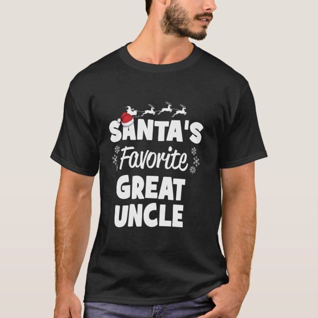 Santa s Favorite Underbar farbror jul Matching Co T Shirt (Framsida)