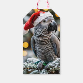 Santa’s Little African Grey Helper Presentetikett