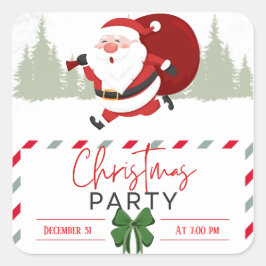 Santa’s Little Cozy Mood  Fyrkantigt Klistermärke