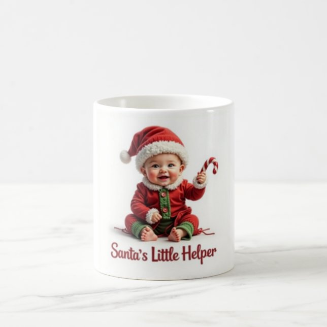 Santa’s Little Helper Mug – Cute Baby Christmas  Kaffemugg (Center)