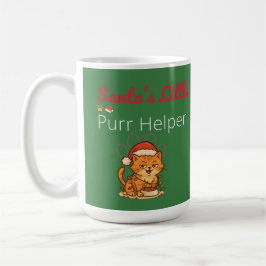 Santa’s Little Purr Helper | Funny Christmas Cat Kaffemugg