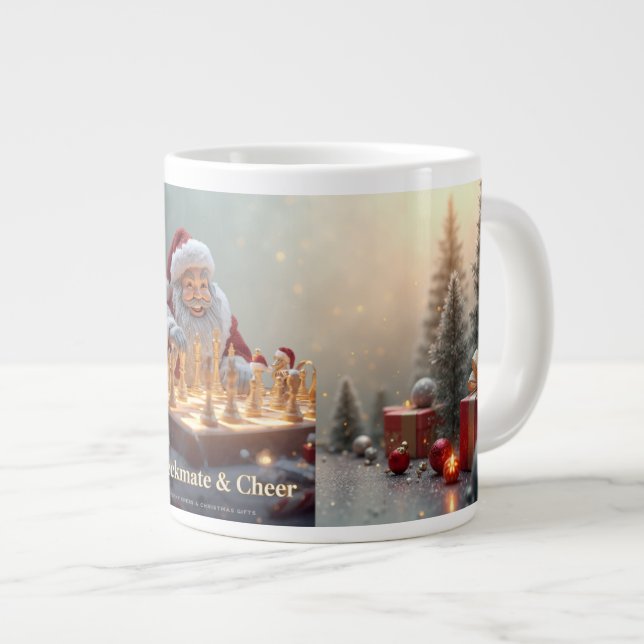 Santa’s Next Move – Funny Chess Christmas Mug for  Jumbo Mugg (Framsida höger)