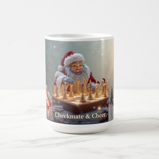 Santa’s Next Move – Funny Chess Christmas Mug for  Kaffemugg (Center)
