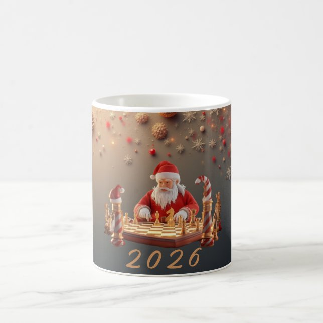 Santa’s Next Move – Funny Chess Christmas Mug for  Kaffemugg (Center)