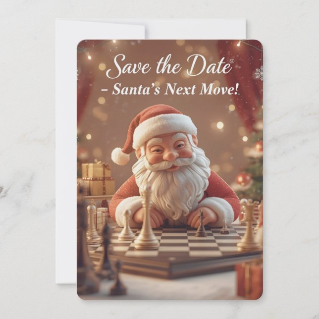 Santa’s Next Move – Funny Christmas Chess Save the Spara Datumet (Framsida)
