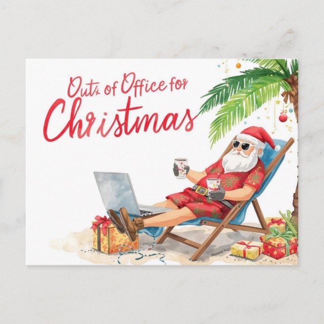 Santa’s Online Programmer Merry Christmas! Helg Vykort (Framsida)