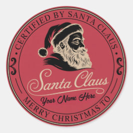 ✒️ Santa’s Signature Stamp Sticker Runt Klistermärke