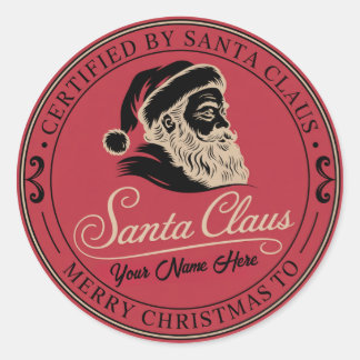 ✒️ Santa’s Signature Stamp Sticker Runt Klistermärke