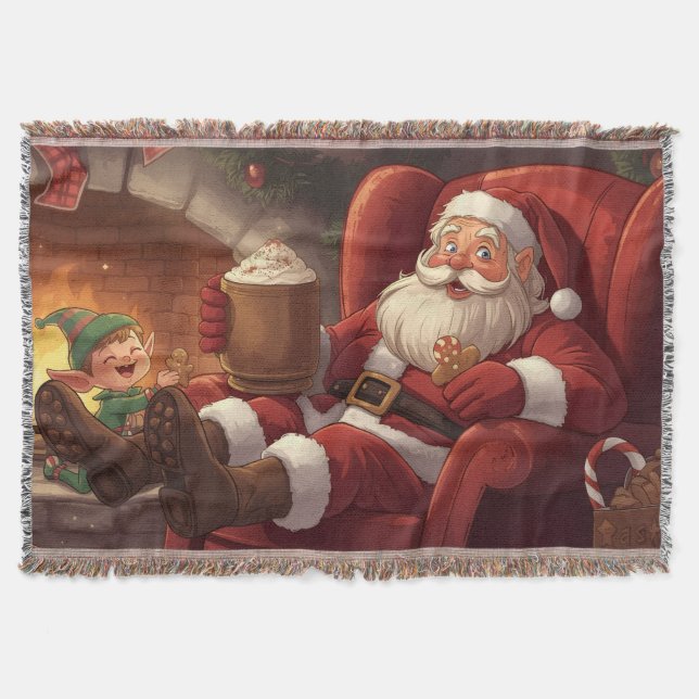  Santa’s Snuggle Time: Christmas Santa Blanket Filt (Framsidan)