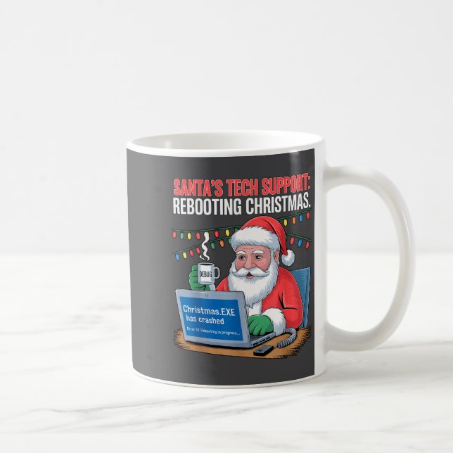 Santa s Support Tech Rebooting Magic Kaffemugg (Höger)