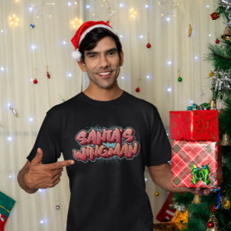 Santa’s Wingman Funny Christmas – Holiday Party T Shirt