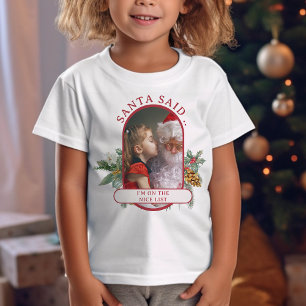 Santa sa att de snälla barnen jul foto t shirt
