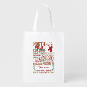 Santa Sack i North Pole Post Office Återanvändbar Påse