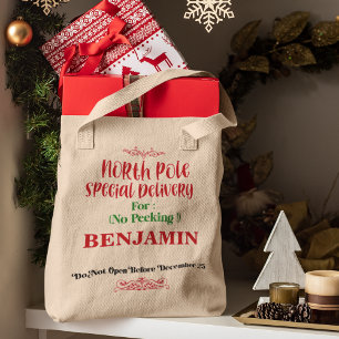 Santa Sack North Pole Delivery-jul Tygkasse