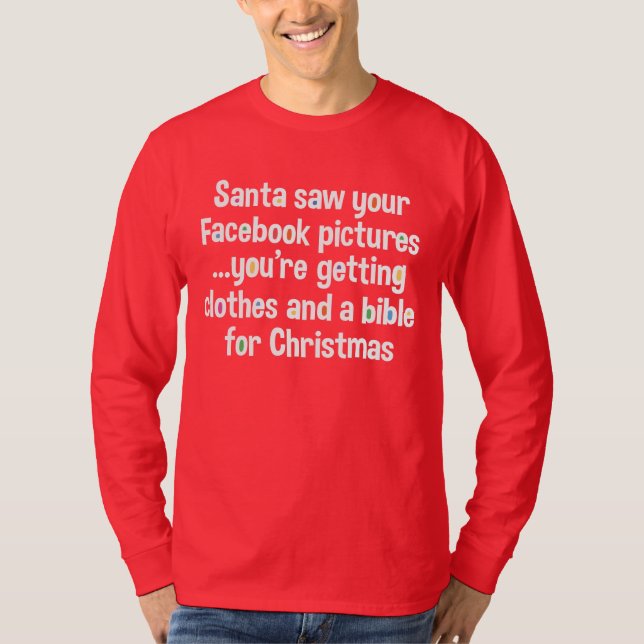 Santa sågar din Facebook föreställer… Tröja (Framsida)