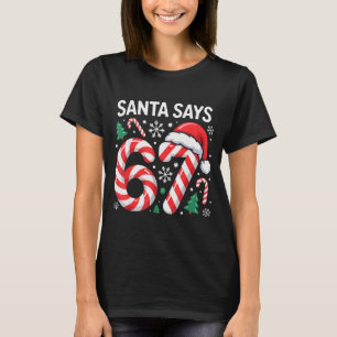 Santa säger 67 Sex Sju Meme jul Gen Alpha B T Shirt