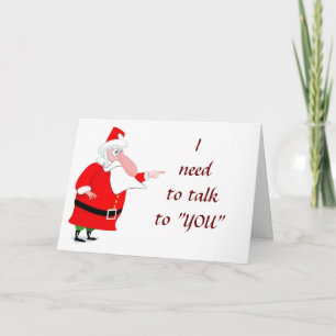 SANTA SÄGER: DU* ÄR PÅ NAUGHTY LIST! HELGKORT