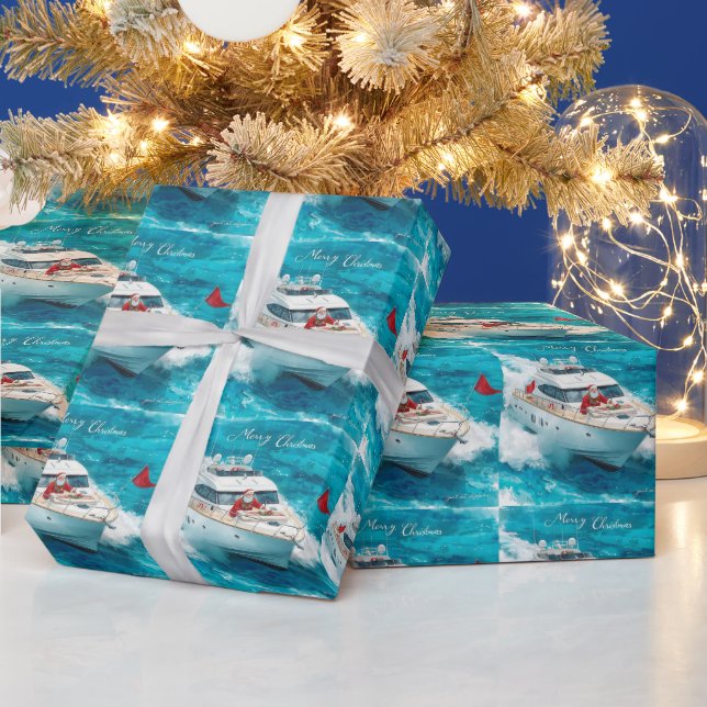 Santa Sailing – Tropical Christmas by the Sea Presentpapper (Helgdagar)