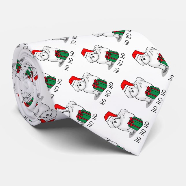 Santa Santa Bichon Frise Hund Cute Slips (Rullad)