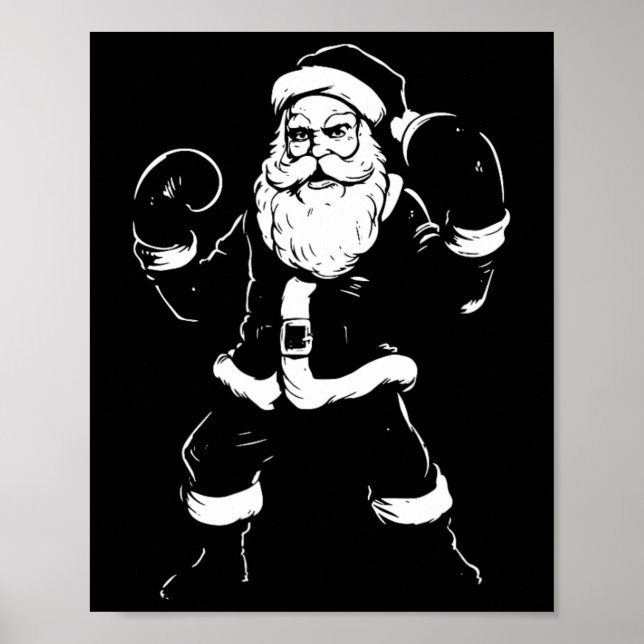 Santa Santa, Boxare Boxning Kickboxning Jul Mar Poster (Framsidan)