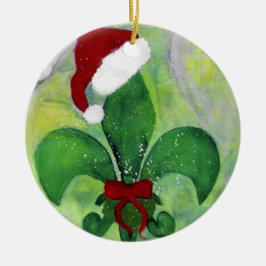Santa Santa Fleur de lis ornament