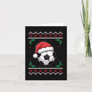 Santa Santa Football Julafton Ugly Soccer Boys Kid Kort