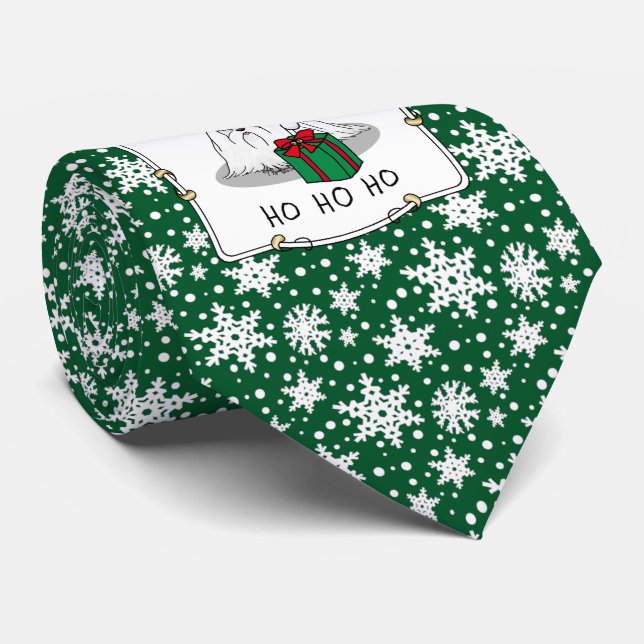 Santa Santa Hat Maltese Hund Cute Funny Slips (Rullad)