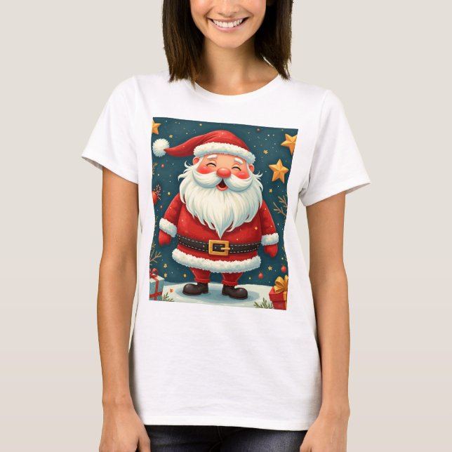 Santa Santa Mönster T-Shirt (Framsida)