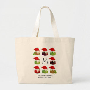 Santa Santa Puddings Monogram Jumbo Tygkasse