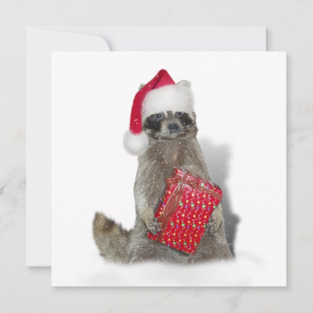 Santa Santa Raccoon Bandit Inbjudningar (Framsida)
