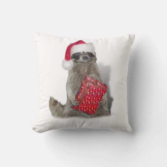 Santa Santa Raccoon Bandit Kudde (Framsida)