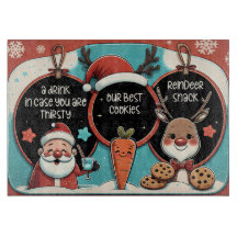 Santa Santa Treat Board for Mjölk och Cookies