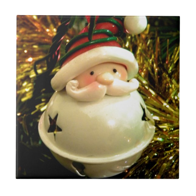 Santa sätta en klocka på kakelplatta (Framsidan)