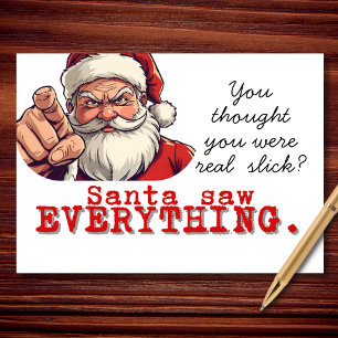 Santa Saw Allt roligt jul Helgkort