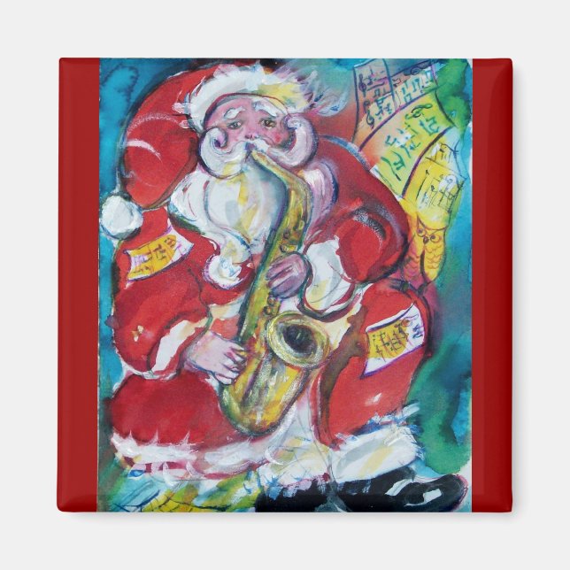 SANTA & SAX, JULFIRANDE PARTY MAGNET (Framsidan)