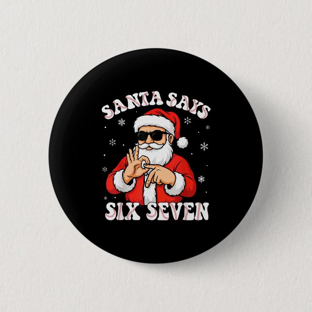 Santa Says 6 7 Six Seven Meme Baseball Number 67 G Knapp (Framsida)