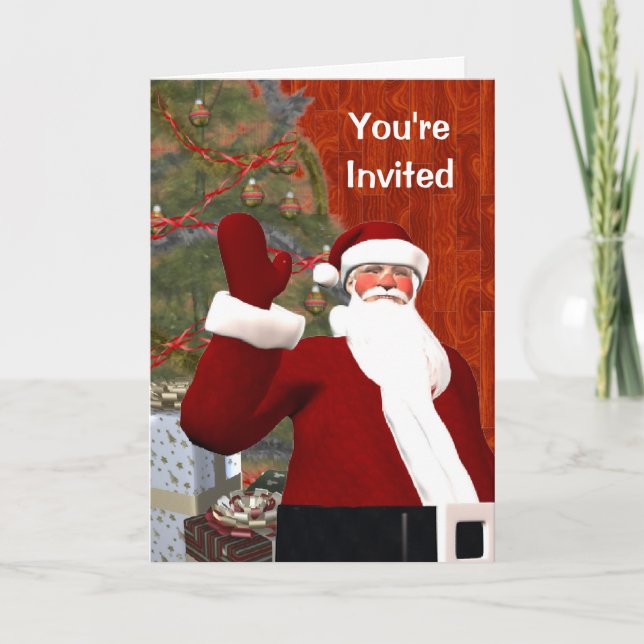 Santa Says du är inbjuden Inbjudan (Framsida)