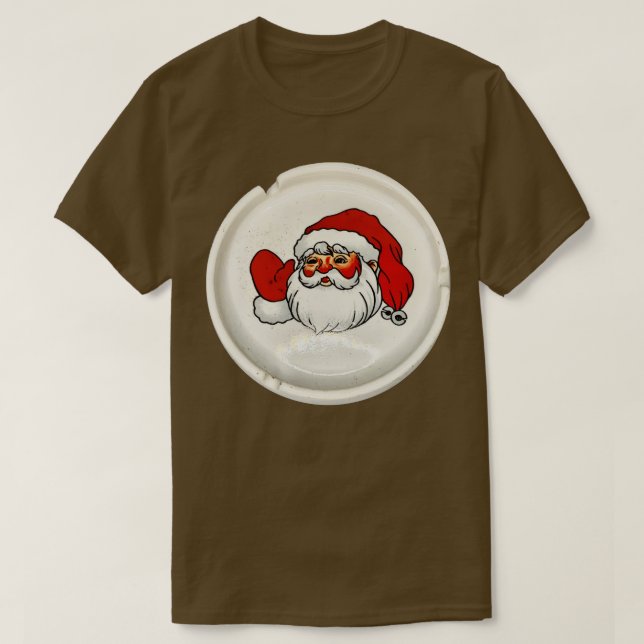Santa Says Hi Ashtray T Shirt (Design framsida)