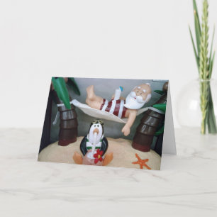 SANTA SAYS "RELAX AND ENJOY" CHRISTMAS HELGKORT