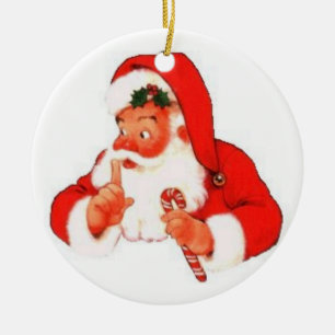 Santa Says Shhhh... Ornament