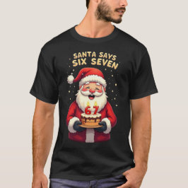 🎅Santa Says Six Seven Meme – Funny Santa Holding T Shirt