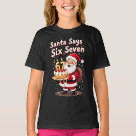 Santa Says Six Seven Meme – Funny Santa Holding T Shirt